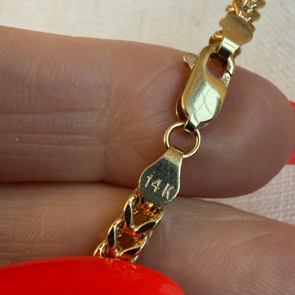 14 karat gold Cuban boxed chain - Picture 3 of 8
